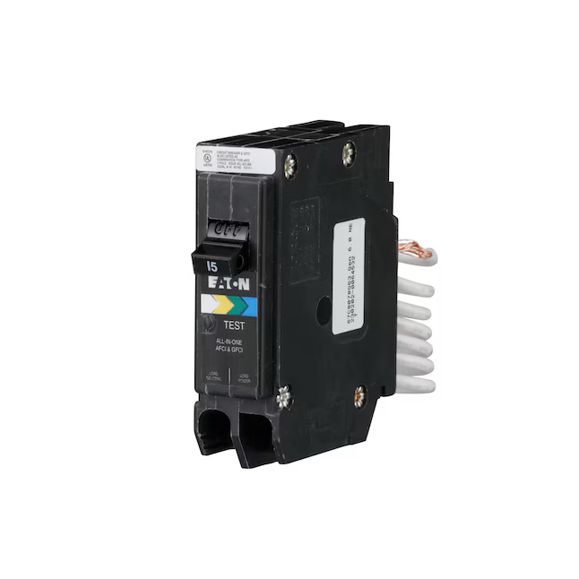 Eaton 15-amp 1-Pole Dual Function Afci/Gfci Circuit Breaker