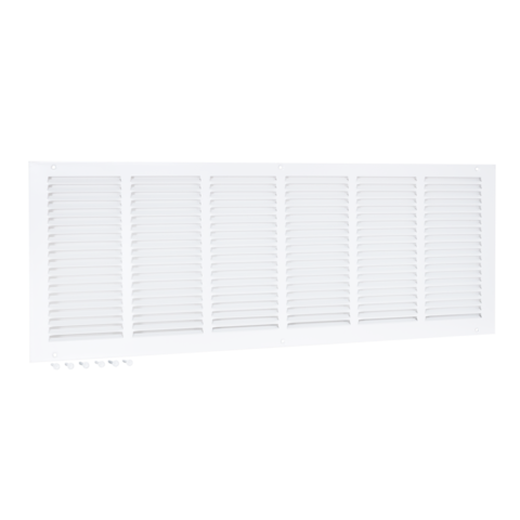 EZ-FLO Rejilla de aire de retorno de acero de 30 x 10 pulgadas (tamaño de conducto), color blanco