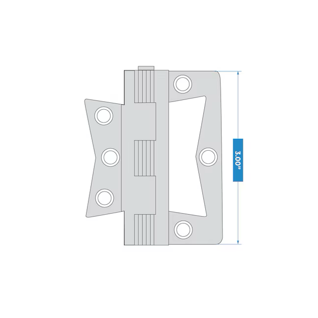 Bisagra para puerta plegable sin embutir de bronce frotado con aceite de 3 pulgadas RELIABILT (paquete de 2)