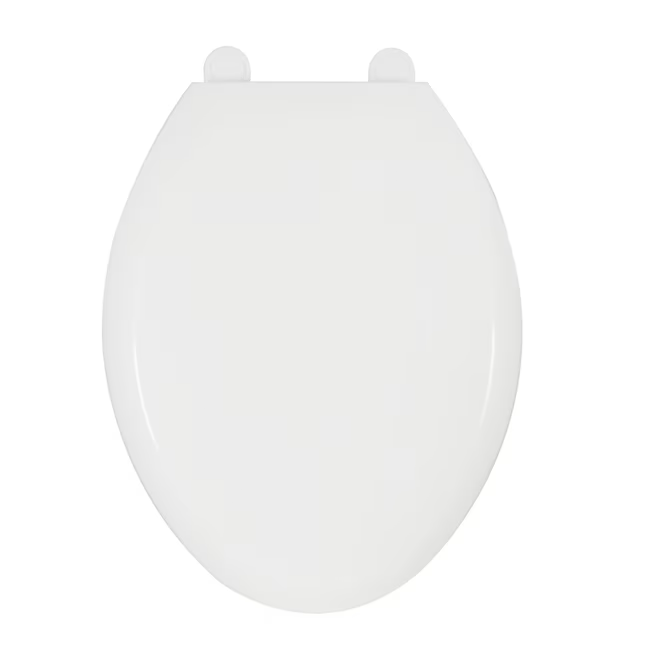 EZ-FLO Plastic White Elongated Soft Close Toilet Seat