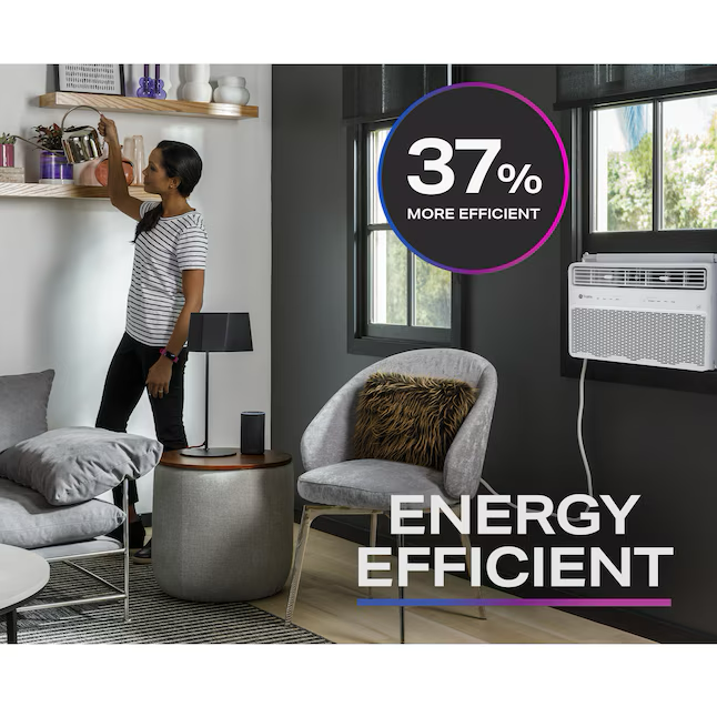 GE Appliances Aire acondicionado de ventana de 350 pies cuadrados con control remoto (115 voltios; 8000 BTU) ENERGY STAR Wi-Fi habilitado 