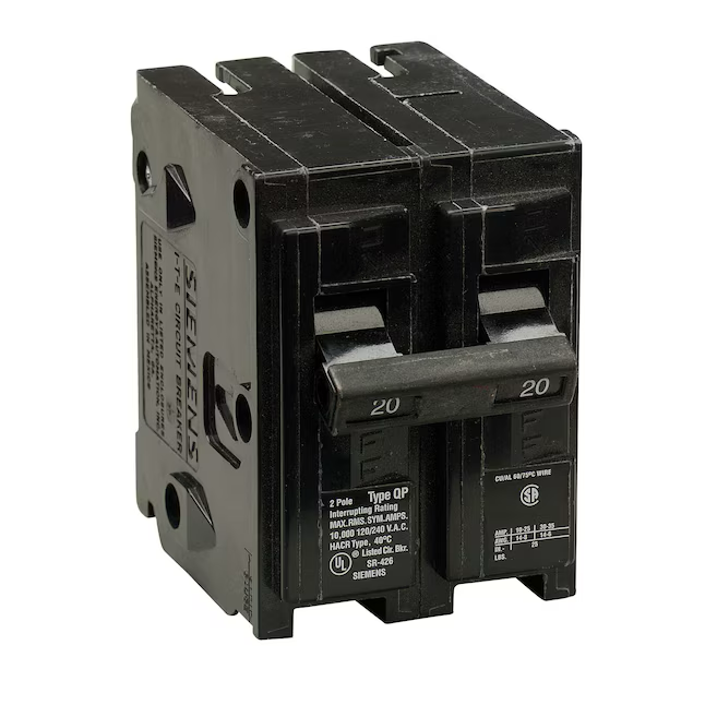 Siemens QP 20-amp 2-Pole Standard Trip Circuit Breaker