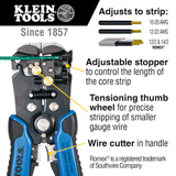 Klein Tools Katapult Wire Strippers, 10-20 Awg Solid, 12-22 Awg Stranded