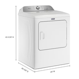 Maytag Pet Pro 7-cu ft Steam Cycle Electric Dryer (White)