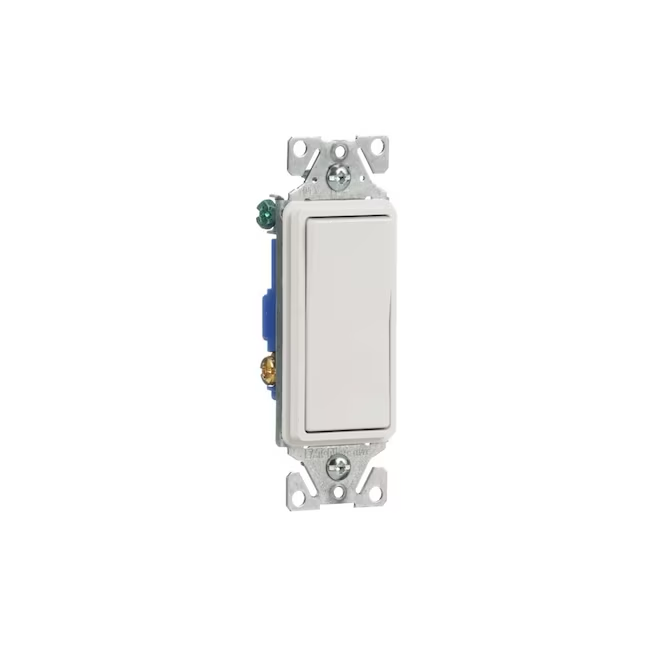 Eaton 15-Amp 3-Way Rocker Light Switch, White