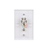 Eaton 1-Gang Midsize White Thermoplastic Indoor Wall Plate