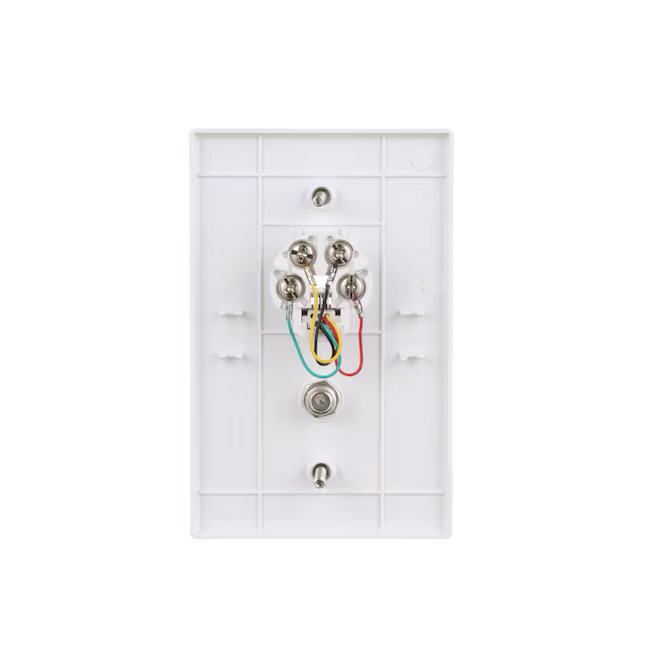 Eaton 1-Gang Midsize White Thermoplastic Indoor Wall Plate