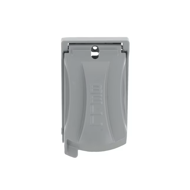 Hubbell 1-Gang Rectangle Gray Metal Weatherproof Electrical Box Cover