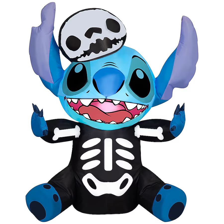 Disney 3-ft LED Stitch in Skeleton Costume Inflatable