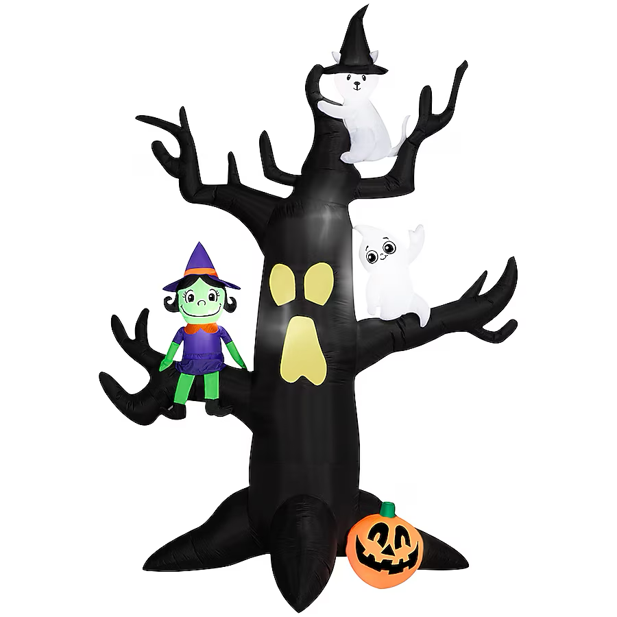 Árbol inflable de Halloween con luces LED de 9,5 pies de Haunted Living