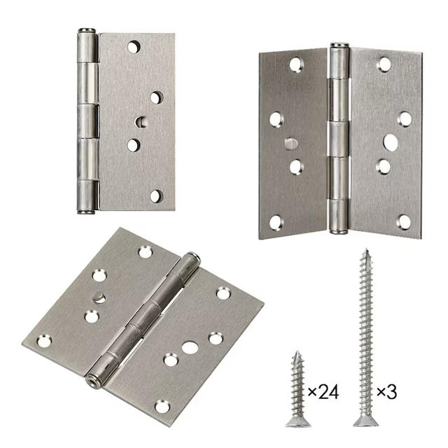 Bisagra de seguridad para puerta interior RELIABILT de níquel satinado de 4 pulgadas de alto y 10 cm de ancho (paquete de 3)