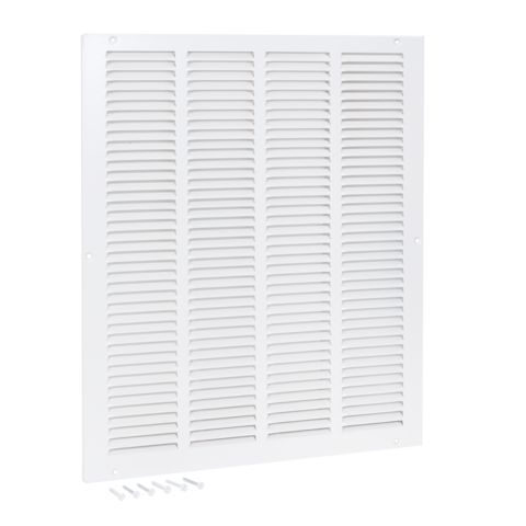 EZ-FLO 16 in. x 20 in. (Duct Size) Steel Return Air Grille White