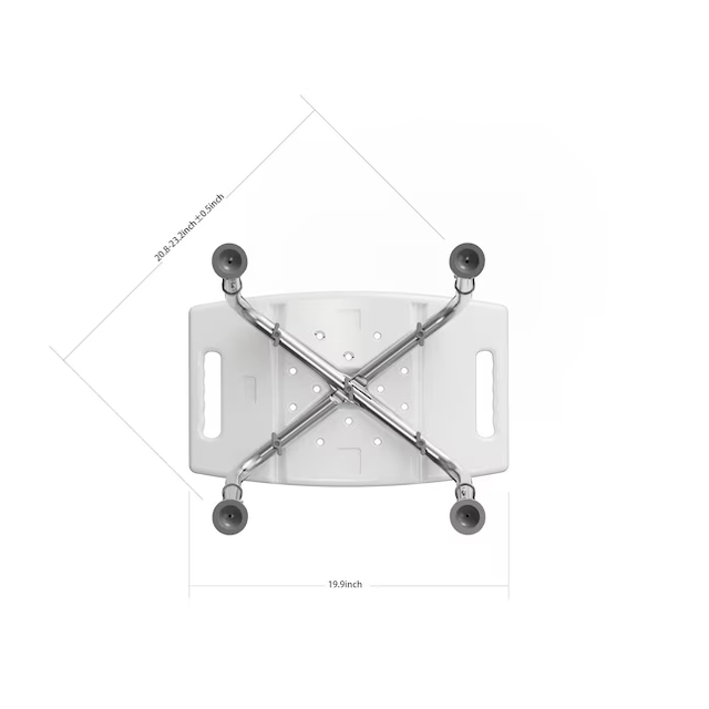 Project Source White Shower and Bath Stool