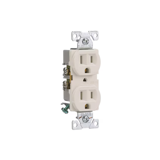 Eaton 15-Amp 125-volt Commercial Duplex Outlet, Light Almond (10-Pack)