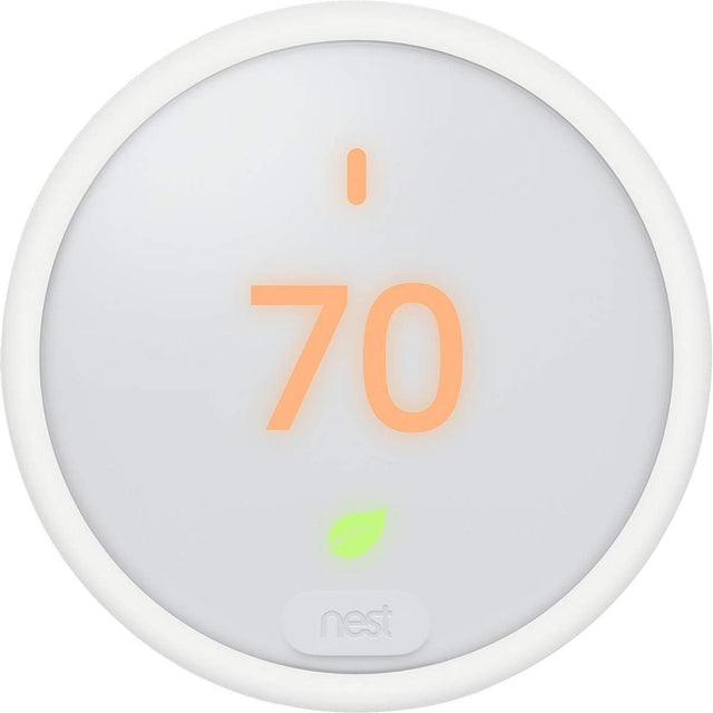 Google Nest Thermostat E - Programmable Smart Thermostat for Home - 3rd Generation Nest Thermostat (Frosted White)- Compatible with Alexa