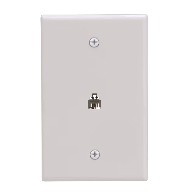 Eaton 1-Gang Midsize White Thermoplastic Indoor Wall Plate