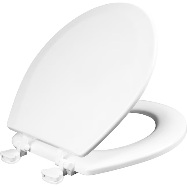 Mansfield Wood White Round Toilet Seat