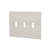 Eaton 3-Gang Midsize Light Almond Polycarbonate Indoor Toggle Wall Plate