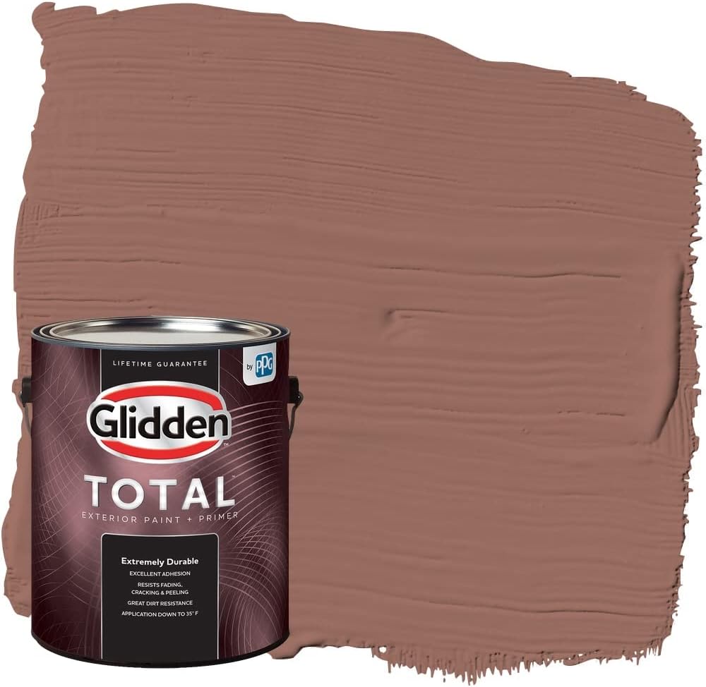 Glidden Total Exterior Paint & Primer Semi-Gloss, Safari Brown