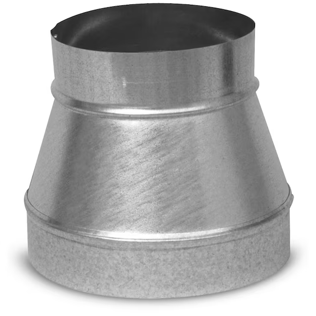 IMPERIAL 6-in 30 Gauge Galvanized Steel Round Duct Reducer