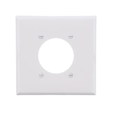 Eaton 2-Gang Midsize White Polycarbonate Indoor Round Wall Plate