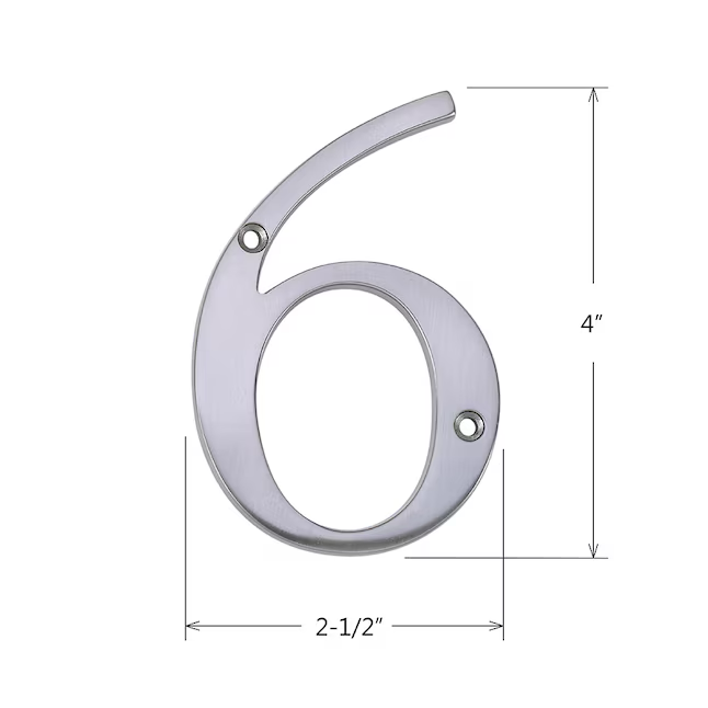 Número de níquel satinado RELIABILT de 4 pulgadas