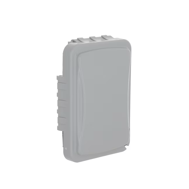 Cubierta para caja eléctrica resistente a la intemperie de plástico gris rectangular de 1 unidad Hubbell TayMac