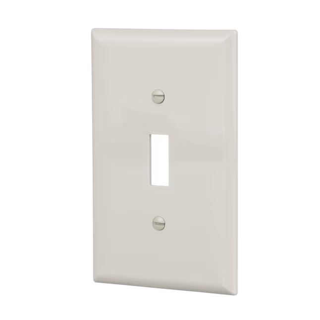 Eaton 1-Gang Midsize Light Almond Polycarbonate Indoor Toggle Wall Plate (10-Pack)