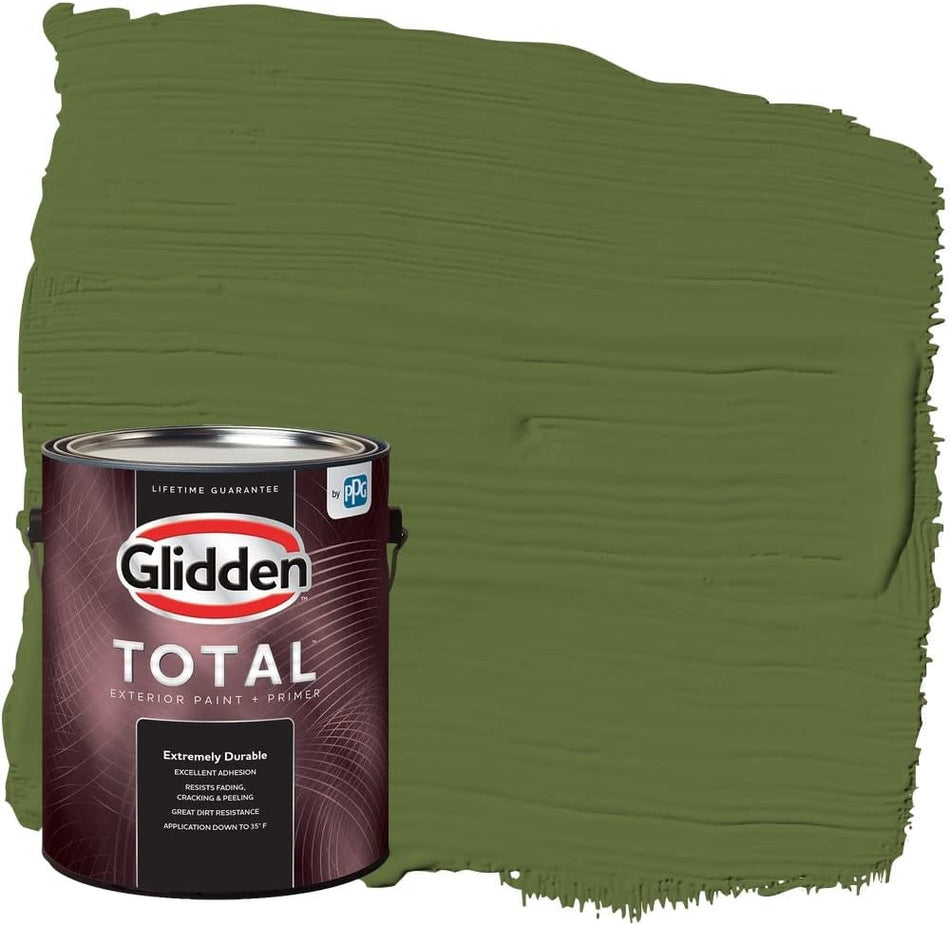 Glidden Total Exterior Paint &amp; Primer semibrillante, Globe Artichoke