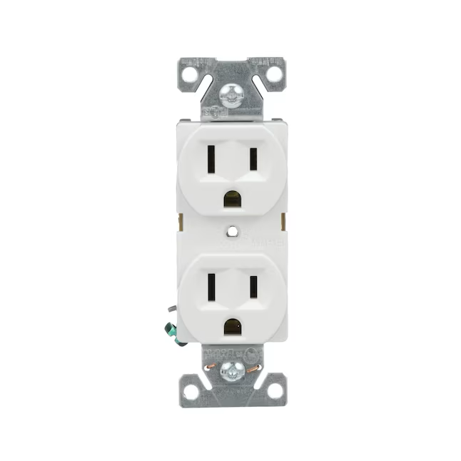 Eaton 15-Amp 125-volt Commercial Duplex Outlet, White (10-Pack)