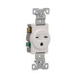 Eaton 15-Amp 250-volt Commercial Round Outlet, White