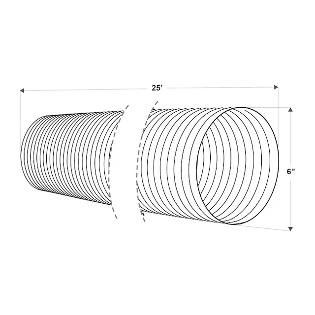 IMPERIAL 6-in x 300-in Foil Flexible Duct