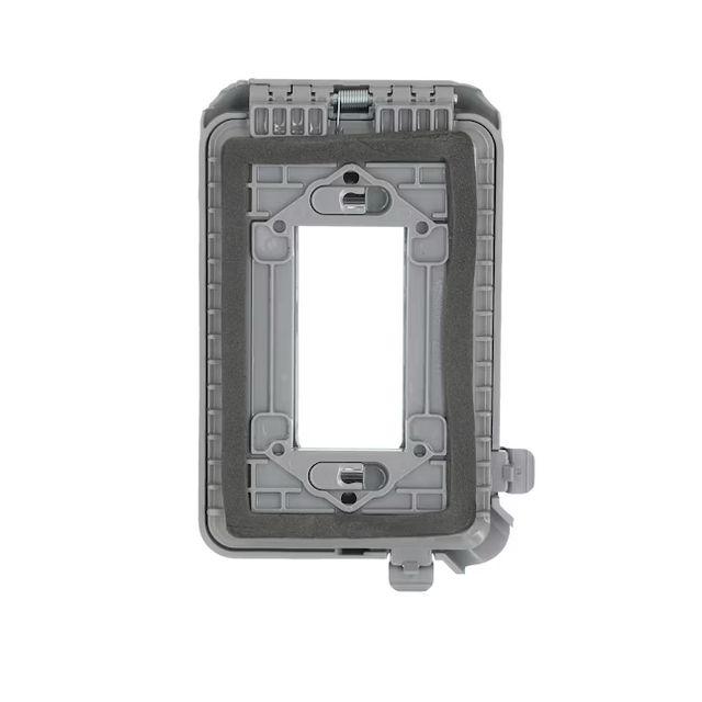 Hubbell TayMac 1-Gang Rectangle Gray Plastic Weatherproof Electrical Box Cover