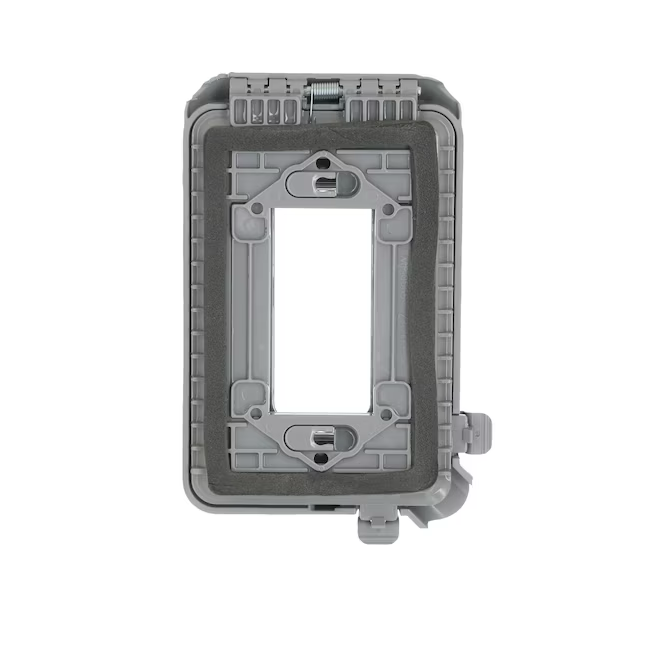 Cubierta para caja eléctrica resistente a la intemperie de plástico gris rectangular de 1 unidad Hubbell TayMac