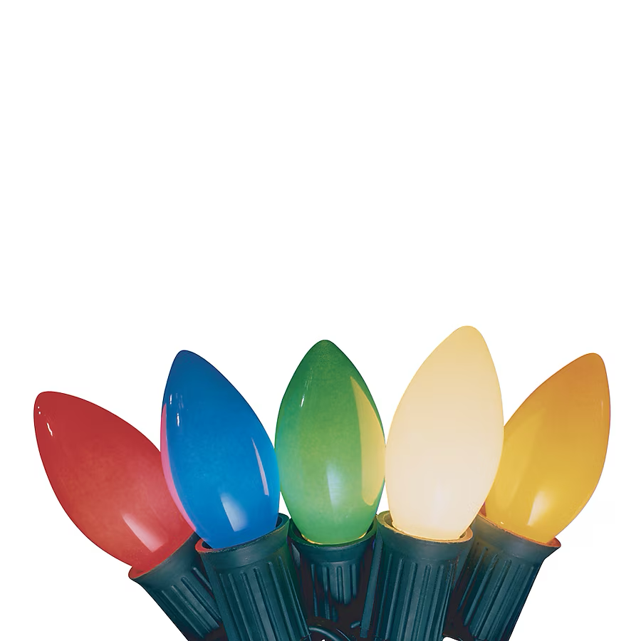 Luces navideñas incandescentes multicolores C9 de Holiday Living, 25 unidades