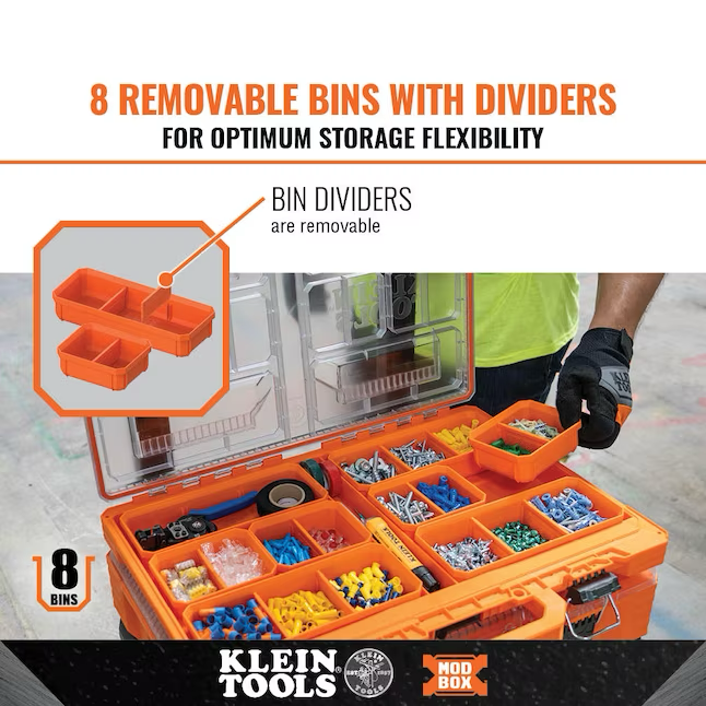 Klein Tools 12-in Orange Tool Box