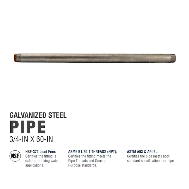 Southland 3/4-in x 60-in Galvanized Pipe