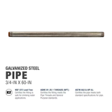 Southland 3/4-in x 60-in Galvanized Pipe