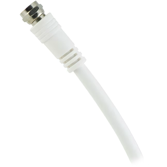 Cable coaxial blanco RG6 de 15 pies de Utilitech