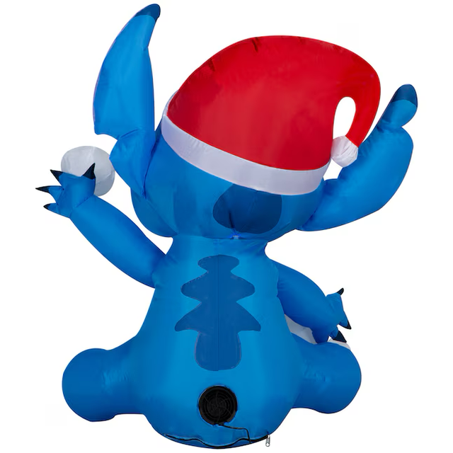 Disney 3-ft LED Stitch with Snowballs Christmas Inflatable