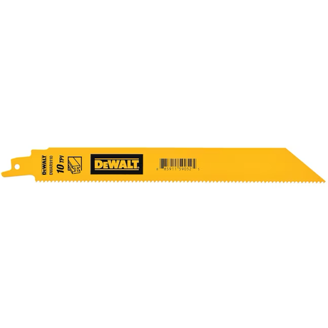 Hoja de sierra alternativa para corte de metal DEWALT bimetálica de 9 pulgadas y 10 Tpi (paquete de 5)