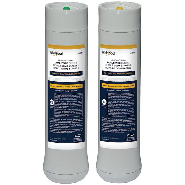 Whirlpool WHEEDF Carbon Block Under Sink Replacement Filter (Pack of- 2)