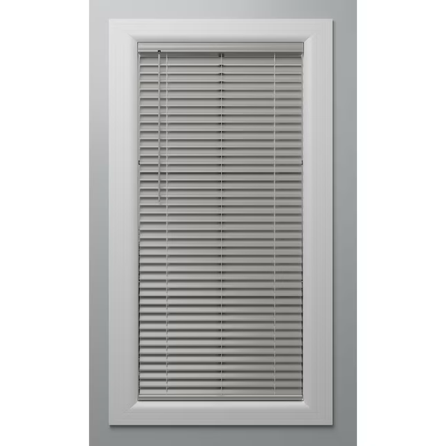 Project Source Premium 2-in Slat Width 34-in x 72-in Cordless Gray Vinyl Room Darkening Horizontal Blinds