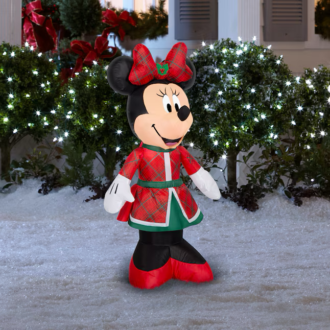 Inflable navideño de Minnie Mouse con luces LED de 3,5 pies de Disney