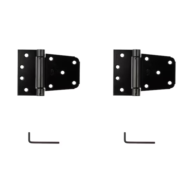 National Hardware 2-Pack 3-1/2-in Black Gate Hinge