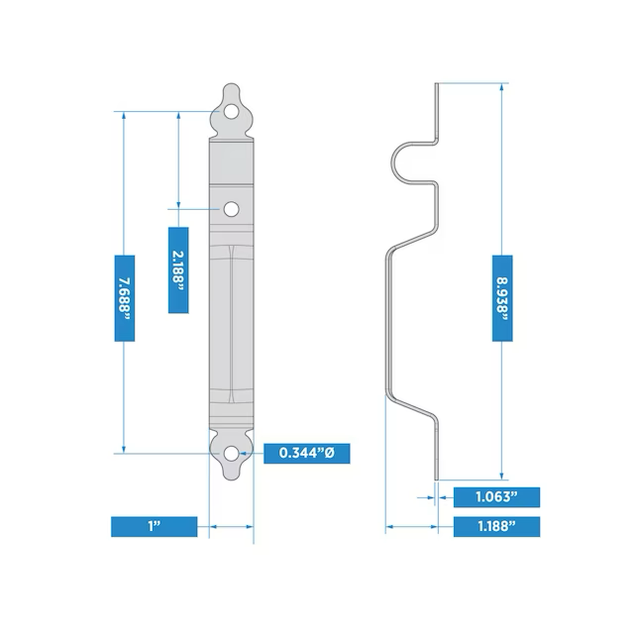 National Hardware 8-in Black Gate Hardware Kit