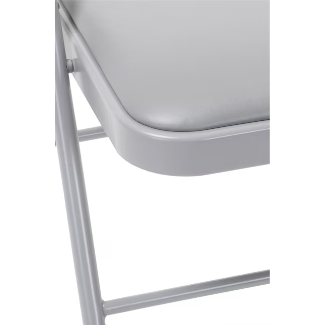 Cosco Gray Standard Folding Chair with Padded Seat (Indoor)