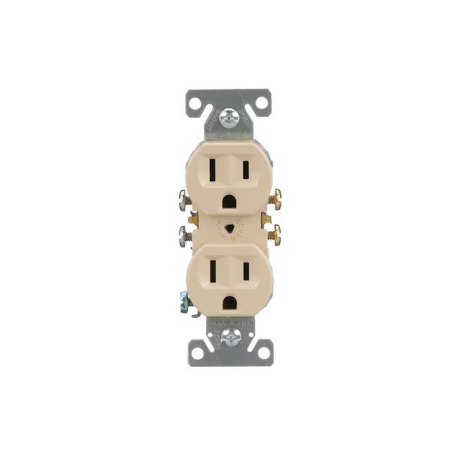 Eaton 15-Amp 125-volt Residential Duplex Outlet, Ivory