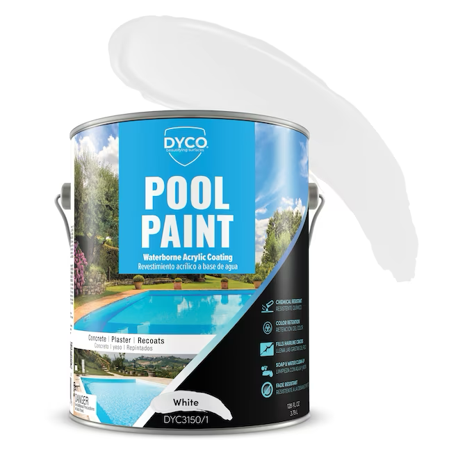 Dyco Paints Poolfarbe, halbglänzende Acrylbeschichtung, Poolfarbe auf Wasserbasis (1 Gallone)