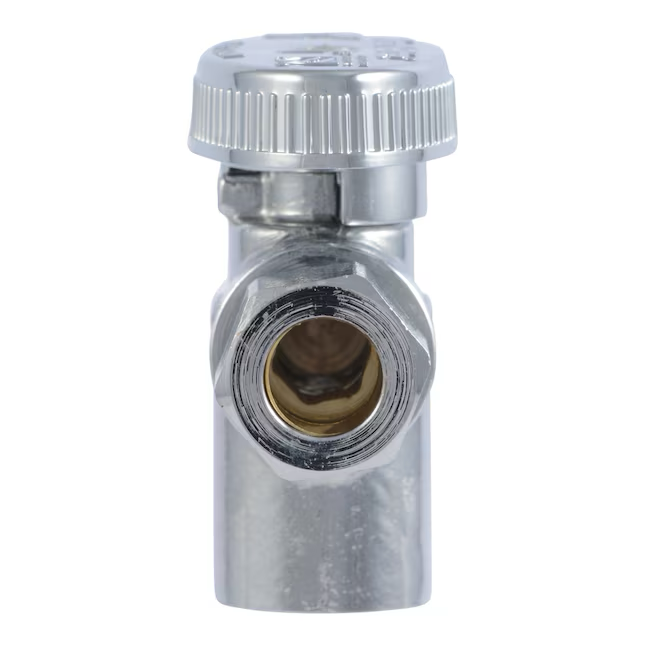 SharkBite 1/2-in CopPEr Sweat x 3/8-in OD Compression Brass Quarter Turn Stop Angle Valve